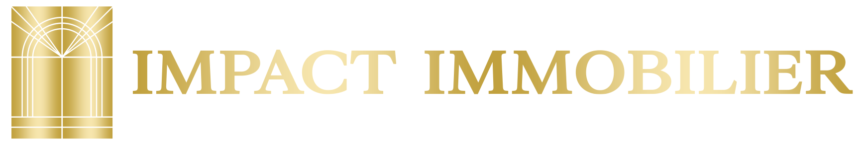 Logo de l'agence Impact Immobilier en doré