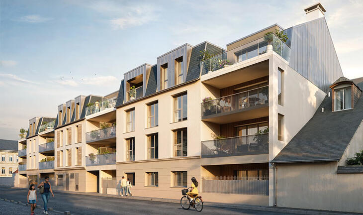 Appartement Type 4 avec terrasse, programme neuf « Le Carré Voltaire » en plein centre ville de BOURGES - Image principale