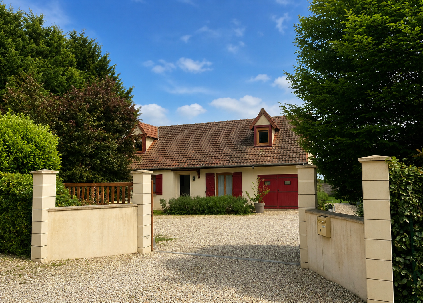Proche Bourges – Maison traditionnelle offrant 133m² habitable avec jardin et bâtiment garage