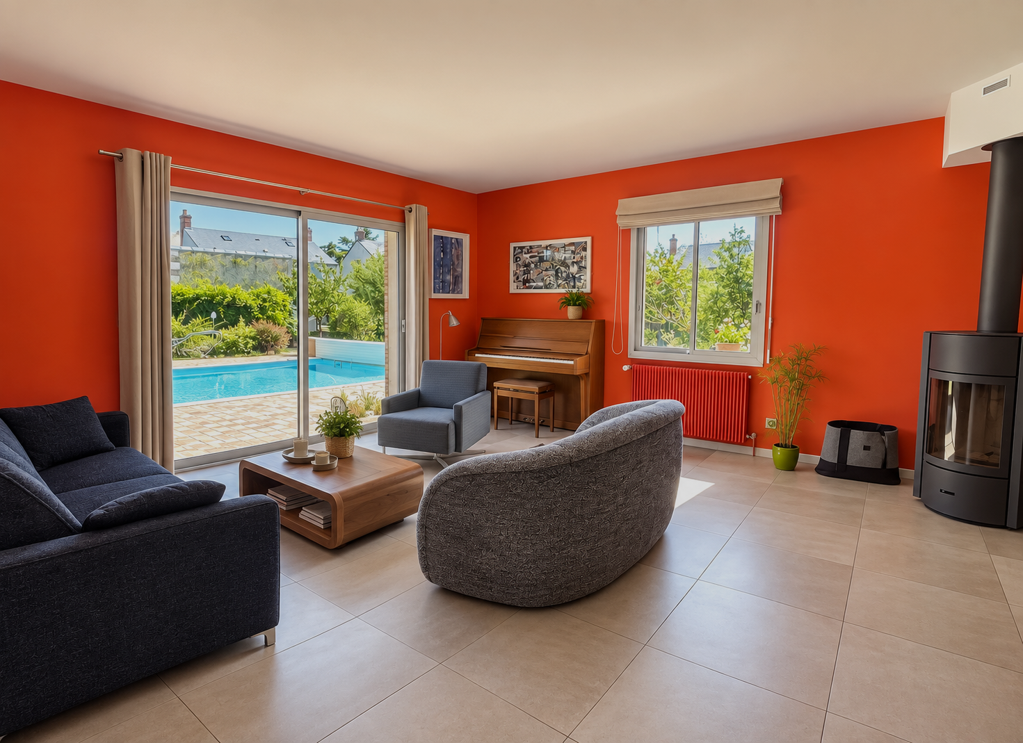 Jolie maison de famille contemporaine avec piscine et garage – Secteur Baffier